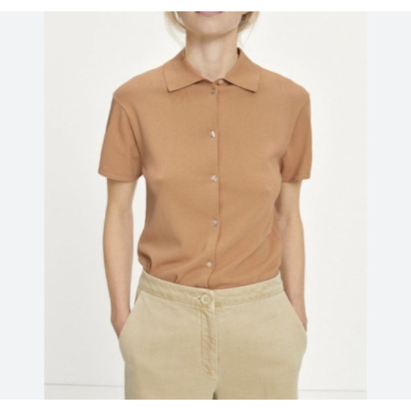 Samsøe Samsøe Tops - SAMSOE SAMSOE - Women's Camista Jana -‎ Fenugreek - Size Large